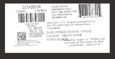 Label (Diltiazem Er 120mg)